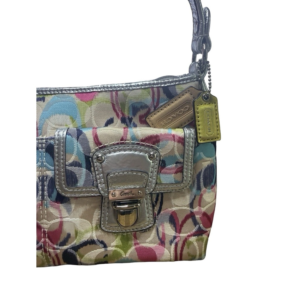 Coach Colorful IKAT signature mini satchel front pockets - Picture 2 of 5